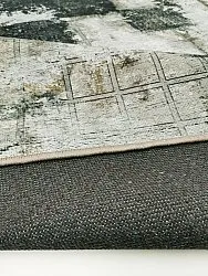 Alfombra Wilton - Flores (negro/marrón/blanco)