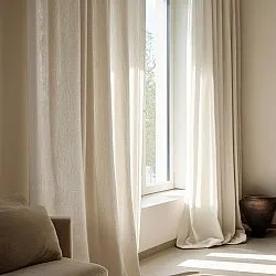 Cortinas - Cortina imitación lino Andrada (beige)