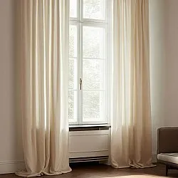 Cortinas - Cortina imitación lino Andrada (marrón)