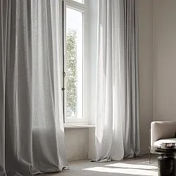 Cortinas - Cortina imitación lino Andrada (gris)