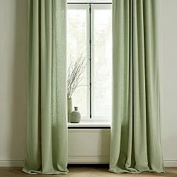Cortinas - Cortina imitación lino Andrada (verde claro)