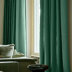 Cortinas - Cortina imitación lino Andrada (verde oscuro)