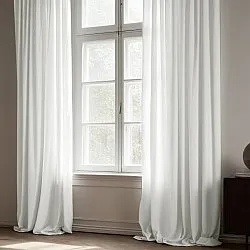 Cortinas - Cortina imitación lino Andrada (blanco)