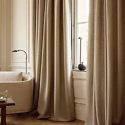 Cortinas - Cortinas de lino Melania (marrón)