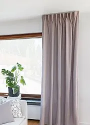 Cortinas - Cortina de algodón Anja (gris)