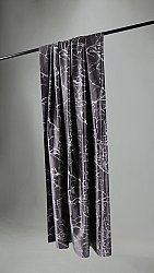 Cortinas - Cortinas de terciopelo Florina (gris oscuro)