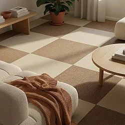 Moqueta - Almeria Losetas textiles 24 uds. (crema)