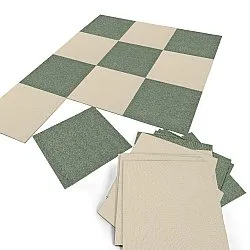 Moqueta - Almeria Losetas textiles 24 uds. (crema)
