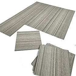 Moqueta - Almeria Losetas textiles 24 uds. (gris a rayas irregulares)