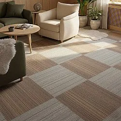 Moqueta - Almeria Losetas textiles 24 uds. (gris a rayas irregulares)