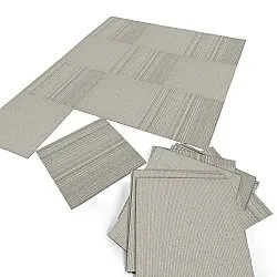 Moqueta - Almeria Losetas textiles 24 uds. (gris a rayas)