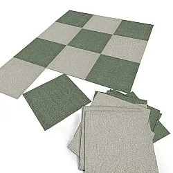 Moqueta - Almeria Losetas textiles 24 uds. (verde)