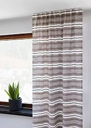 Cortinas - Cortinas de lino Ilse (marrón/multi)