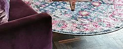 Alfombras redondeadas - Bouhjar (azul/rosa/multi)