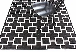 Alfombras de Interior/Exterior - Brussels Silver (negro)