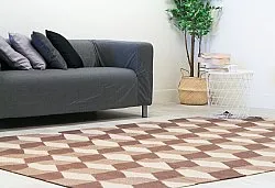 Alfombra de Lana - Floriáda (beige/marrón)