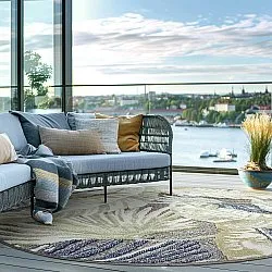 Alfombras redondeadas - Indoor/Outdoor Havana (azul/multi)