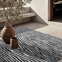 Alfombras de Interior/Exterior - utomhusmatta - Vaura (negro/blanco)