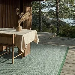 Alfombras de Interior/Exterior - Coastal Wool Look (verde/blanco)