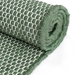 Alfombras de Interior/Exterior - Coastal Wool Look (verde/blanco)