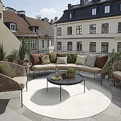 Alfombras redondeadas - Indoor/Outdoor Baldwin (cream)