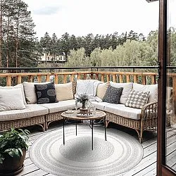 Alfombras redondeadas - Indoor/Outdoor Angus (gris)