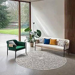 Alfombras redondeadas- Brussels Swirl (gris)