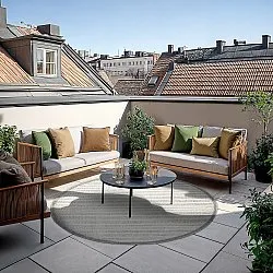 Alfombras redondeadas - Indoor/Outdoor Kendall (cream/gris)
