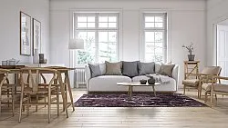 Alfombra Wilton - Vieste (negro/blanco)