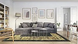 Alfombra Wilton - Tilos (negro/dorado)