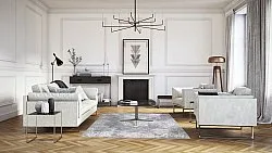 Alfombra Wilton - Santi (gris/blanco)