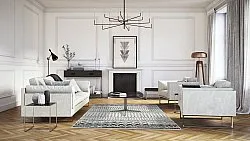 Alfombra Wilton - Ovada (negro/blanco)