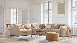 Alfombra Wilton - Cerasia (beige/blanco/dorado)