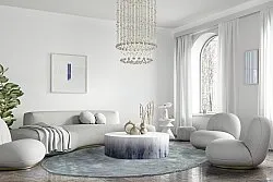 Alfombras redondeadas - Jodhpur Special Luxury Edition (gris/azulado)