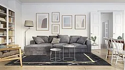 Alfombra Wilton - Cerasia (negro/dorado)