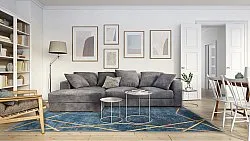 Alfombra Wilton - Zaros (azul/dorado)