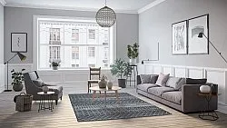 Alfombra Wilton - Stella (negro/blanco)