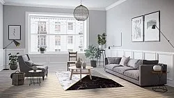 Alfombra Wilton - Savino (negro/blanco/gris)