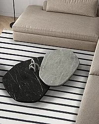 Alfombra de algodón - Helle (offwhite/negro)
