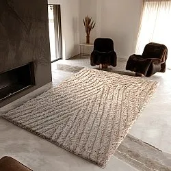 Alfombras de pelo largo - Indra Natural Cotton Shaggy (beige)