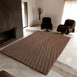 Alfombras de pelo largo - Kendra Natural Cotton Shaggy (marrón)