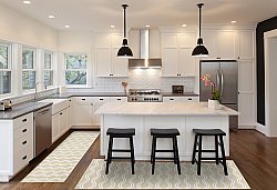 Alfombra de plástico - Camden (beige/blanco)