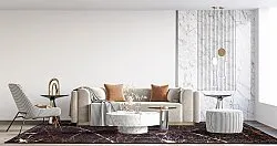 Alfombra Wilton - Nara (negro/oro)