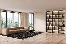 Alfombra Wilton - Alden (negro/oro)