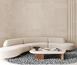 Alfombra ovalada - Leopard (negro/blanco)