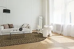 Alfombra ovalada - Leopard (marrón)