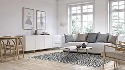 Alfombra Wilton - Leopard (negro/blanco)