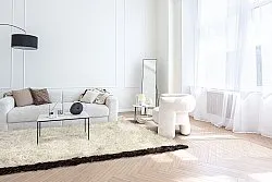Alfombra de Lana - Nova (blanco/nero)