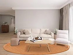 Alfombras redondeadas (sisal) - Agave (naranja)