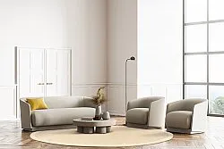 Alfombras redondeadas (sisal) - Agave (beige/beige)